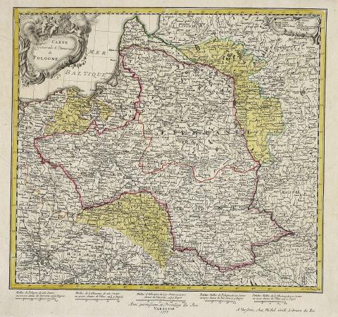Carte générale et itinéraire de Pologne (mapa ogólna i pocztowa)