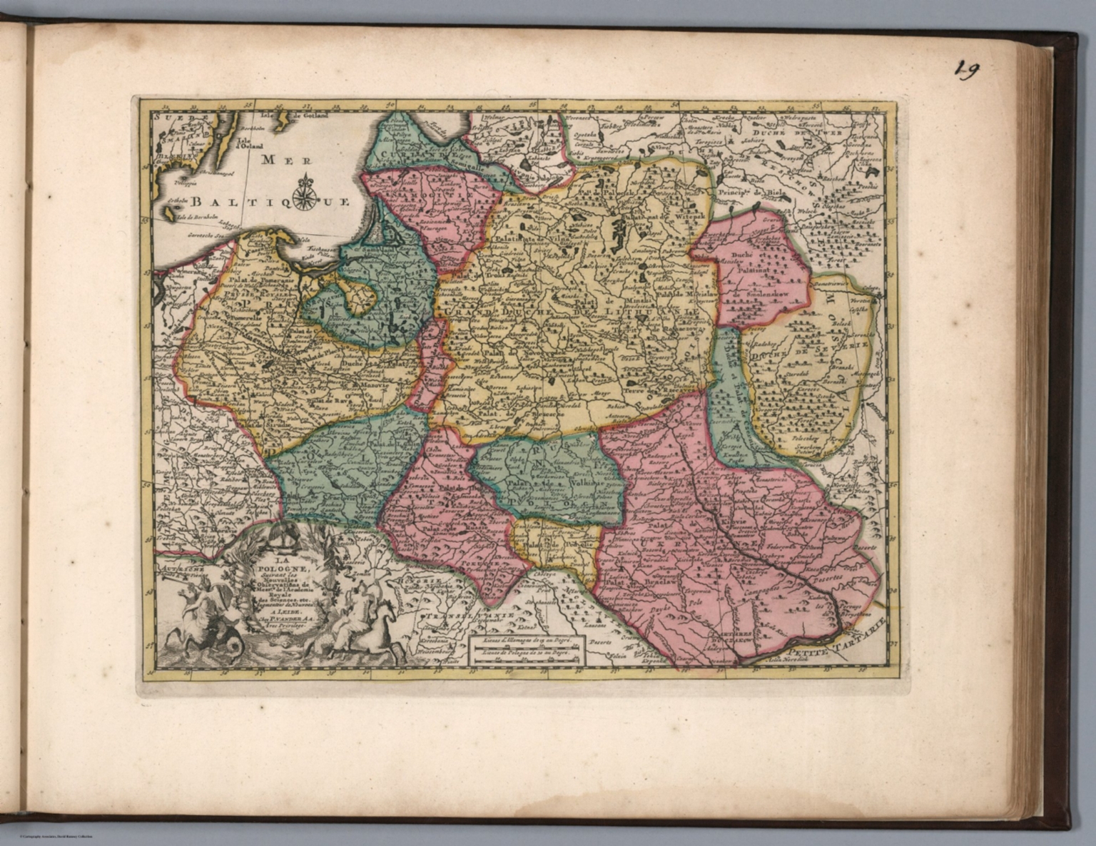 La Pologne - mapa Polski van der Aa