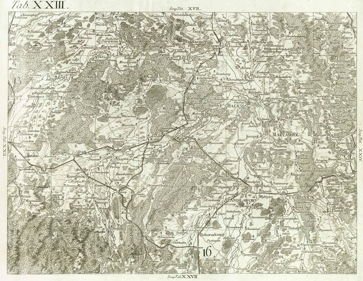 Mapa Królestwa Galicji i Lodomerii, tab. XXIII