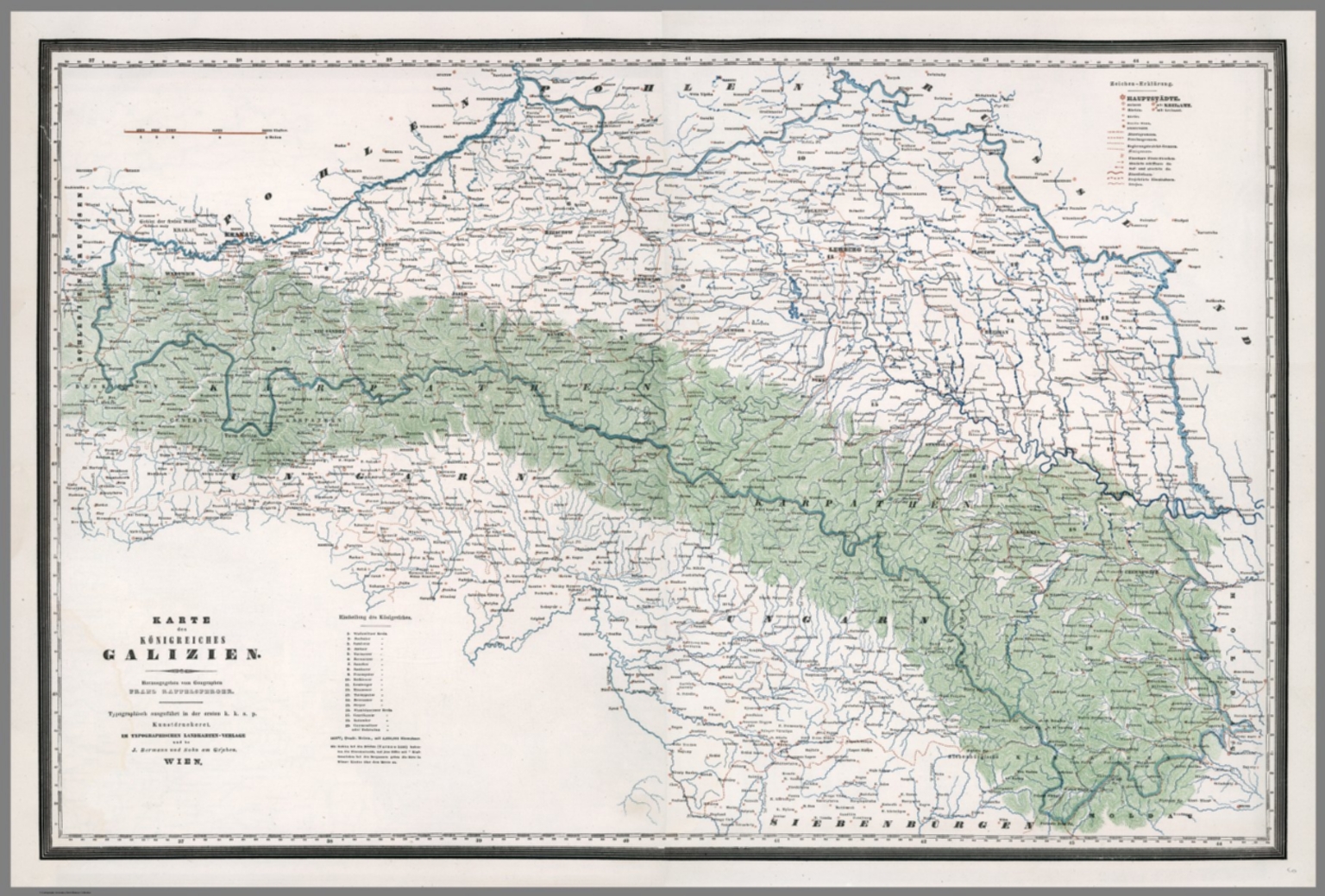 Mapa Królestwa Galicji Raffelspergera (arkusze 8-9)