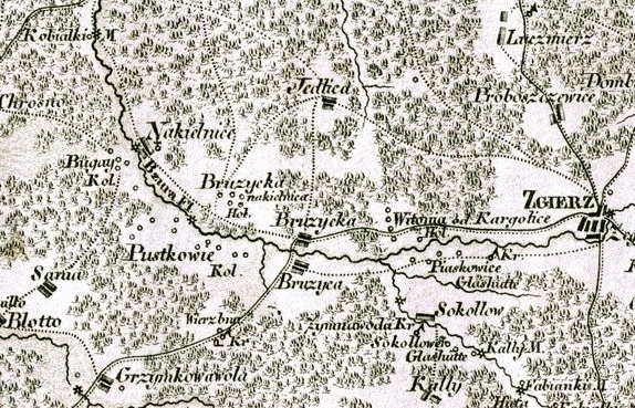 Mapa Prus Południowych Davida Gilly'ego (1802-1803)